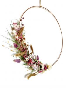 Couronne fleurs séchées diy